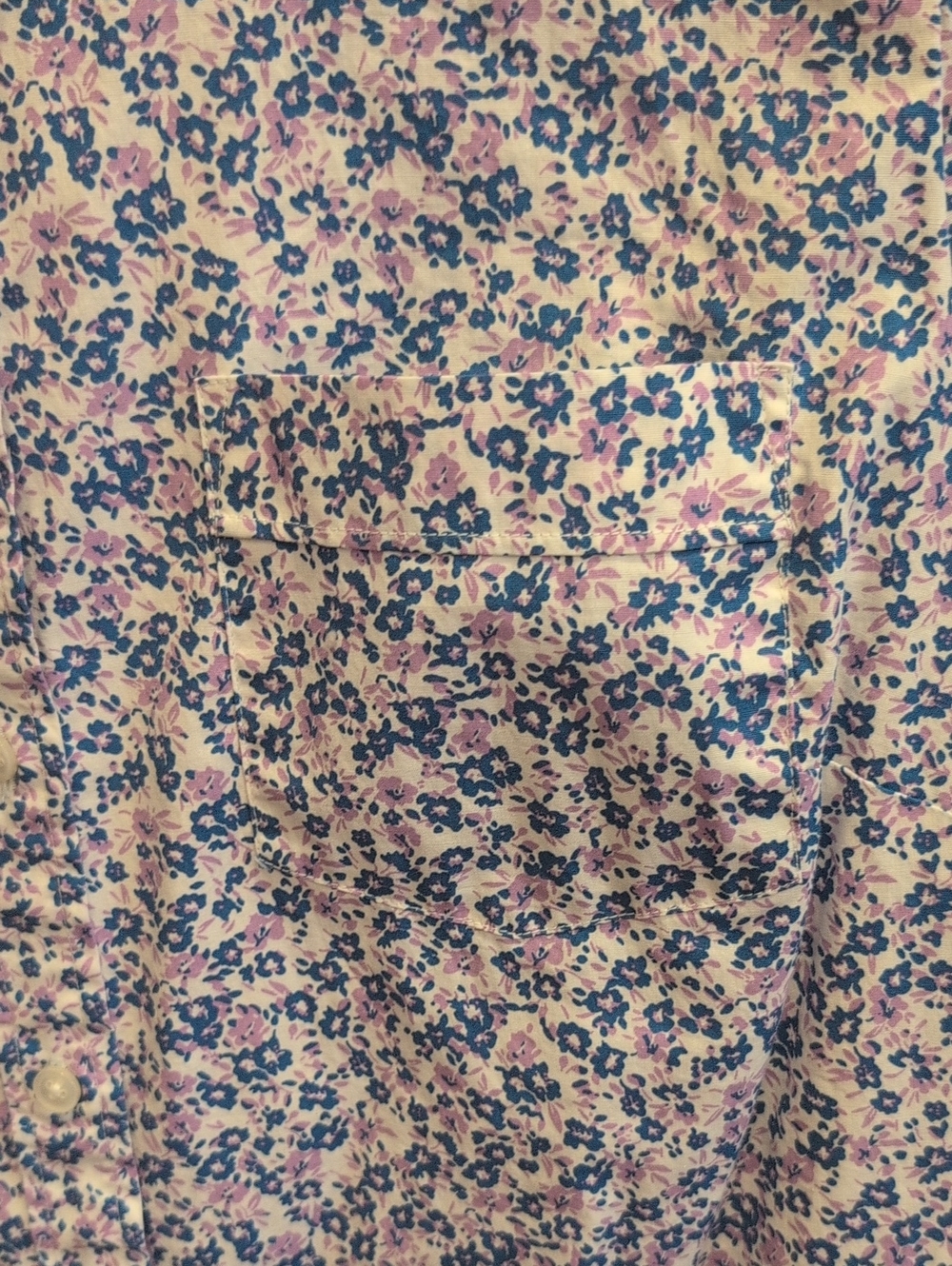 J. Crew Women's'Floral Button-Down Shirt in Blue and Pink - Picture 3 of 5